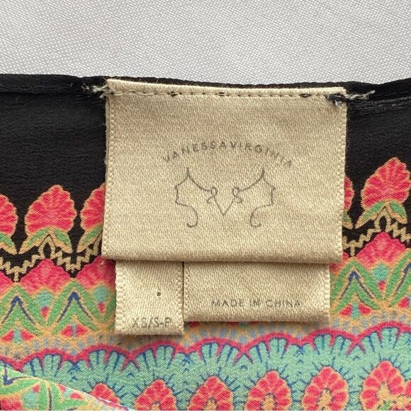 Vanessa Virginia x Anthropologie Black Estrella Silk Midi Dress Size Small - Picture 13 of 16